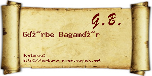 Görbe Bagamér névjegykártya